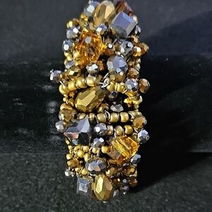 Sassy Jones Gold and Silver Beaded Bracelet